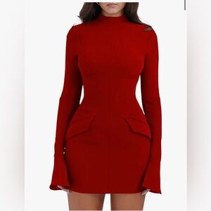Elegant Red Women's Dress